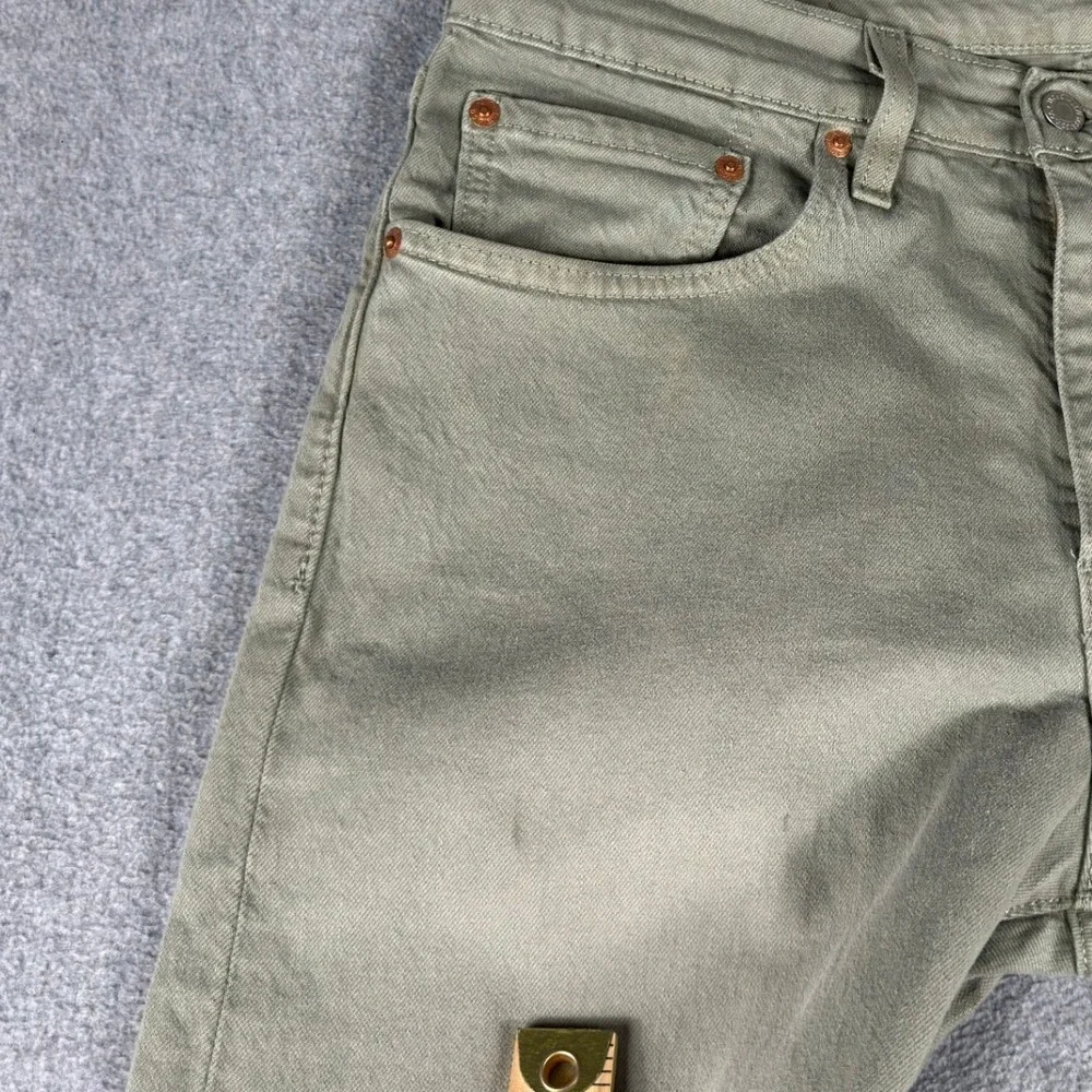 Levi's 502 Jeans Mens 34x31 Premium Regular Taper Jeans Green Denim